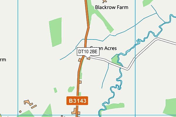 DT10 2BE map - OS VectorMap District (Ordnance Survey)