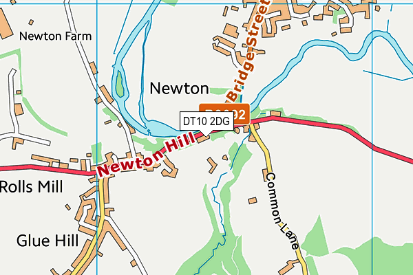 DT10 2DG map - OS VectorMap District (Ordnance Survey)