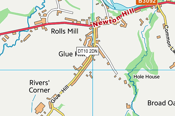 DT10 2DN map - OS VectorMap District (Ordnance Survey)