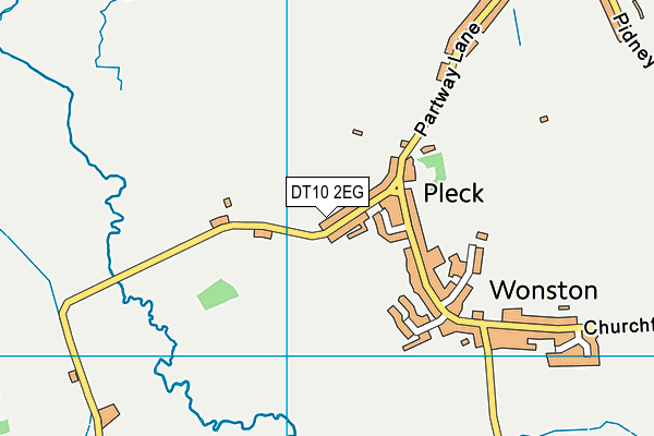 DT10 2EG map - OS VectorMap District (Ordnance Survey)