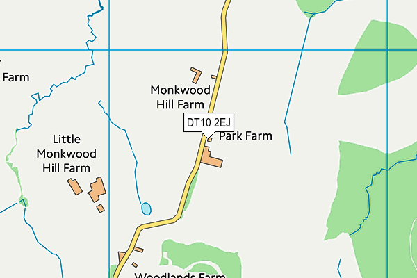 DT10 2EJ map - OS VectorMap District (Ordnance Survey)