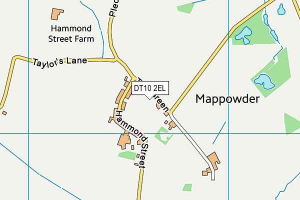 DT10 2EL map - OS VectorMap District (Ordnance Survey)