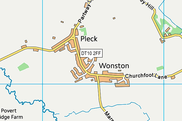 DT10 2FF map - OS VectorMap District (Ordnance Survey)