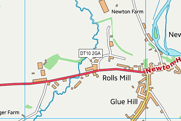 DT10 2GA map - OS VectorMap District (Ordnance Survey)