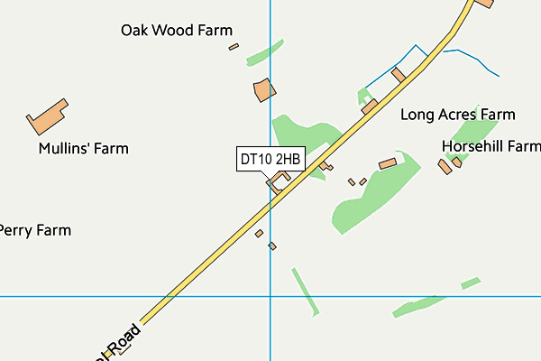 DT10 2HB map - OS VectorMap District (Ordnance Survey)