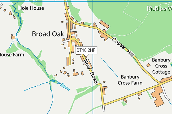 DT10 2HF map - OS VectorMap District (Ordnance Survey)