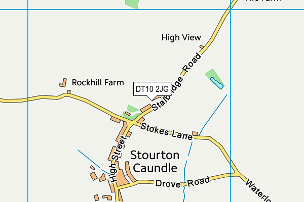 DT10 2JG map - OS VectorMap District (Ordnance Survey)