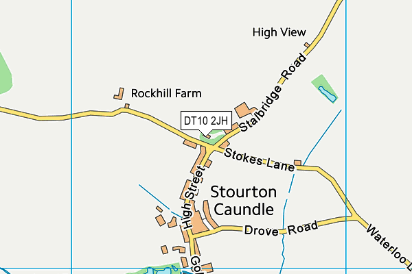 DT10 2JH map - OS VectorMap District (Ordnance Survey)