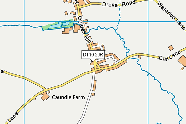 DT10 2JR map - OS VectorMap District (Ordnance Survey)