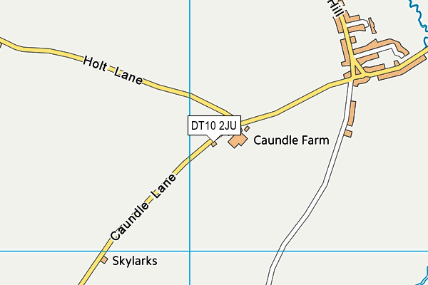 DT10 2JU map - OS VectorMap District (Ordnance Survey)