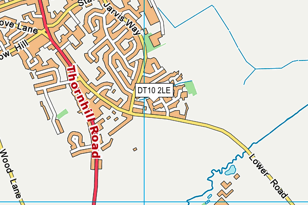 DT10 2LE map - OS VectorMap District (Ordnance Survey)