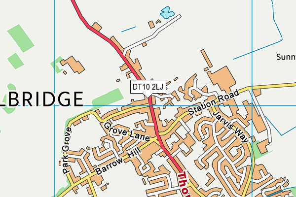 DT10 2LJ map - OS VectorMap District (Ordnance Survey)