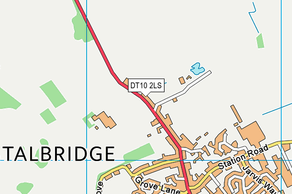 DT10 2LS map - OS VectorMap District (Ordnance Survey)