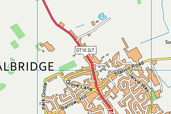 DT10 2LT map - OS VectorMap District (Ordnance Survey)