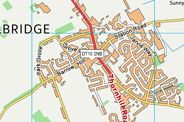 DT10 2NB map - OS VectorMap District (Ordnance Survey)