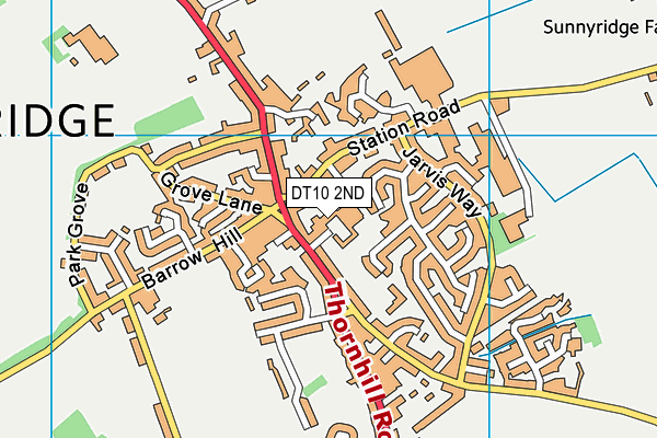 DT10 2ND map - OS VectorMap District (Ordnance Survey)