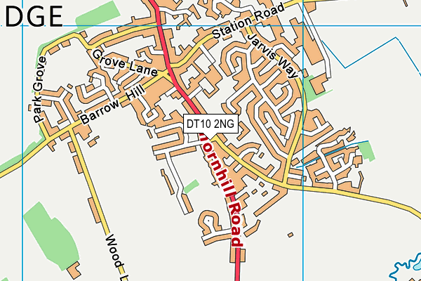 DT10 2NG map - OS VectorMap District (Ordnance Survey)