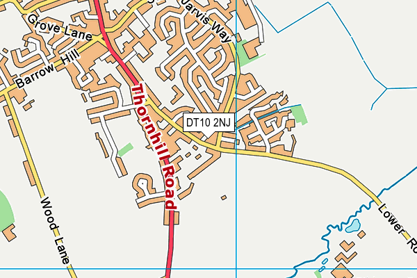 DT10 2NJ map - OS VectorMap District (Ordnance Survey)