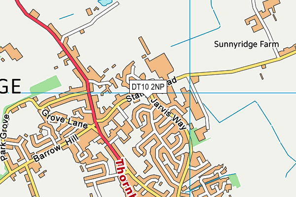 DT10 2NP map - OS VectorMap District (Ordnance Survey)