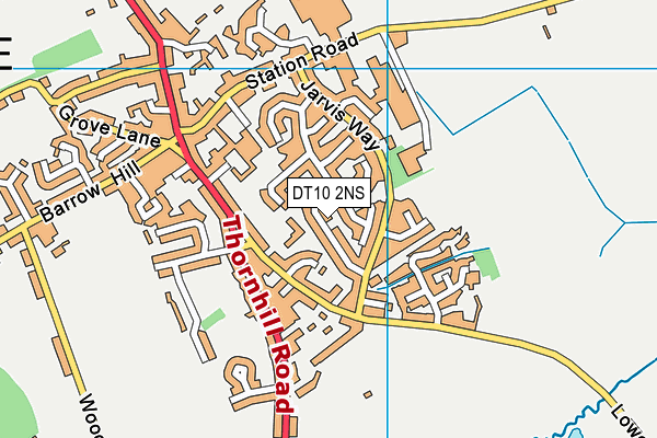 DT10 2NS map - OS VectorMap District (Ordnance Survey)