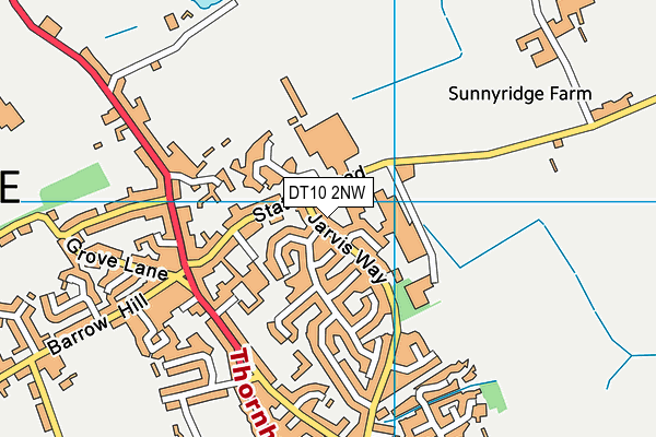 DT10 2NW map - OS VectorMap District (Ordnance Survey)