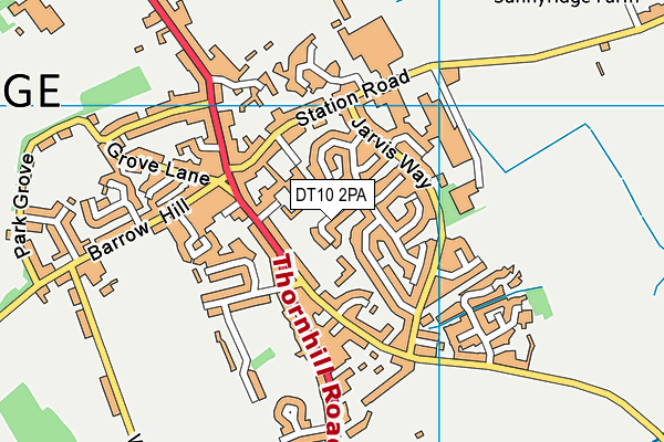 DT10 2PA map - OS VectorMap District (Ordnance Survey)