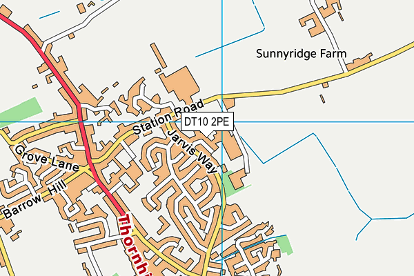 DT10 2PE map - OS VectorMap District (Ordnance Survey)