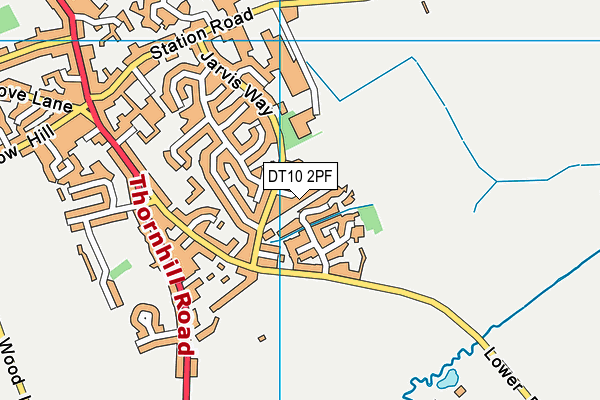 DT10 2PF map - OS VectorMap District (Ordnance Survey)