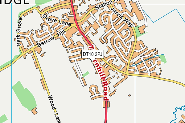 DT10 2PJ map - OS VectorMap District (Ordnance Survey)