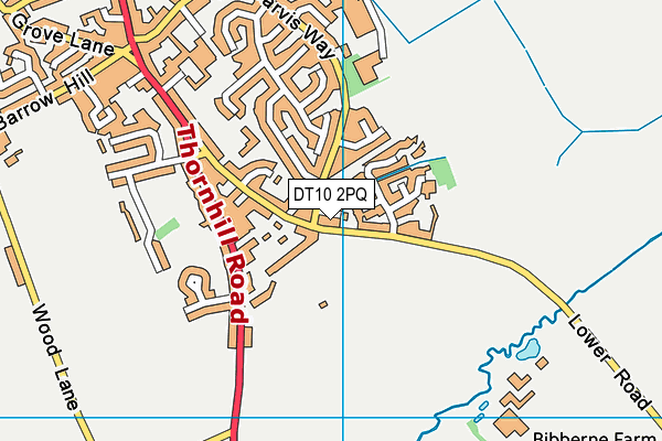 DT10 2PQ map - OS VectorMap District (Ordnance Survey)