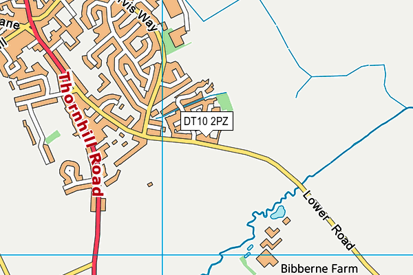 DT10 2PZ map - OS VectorMap District (Ordnance Survey)