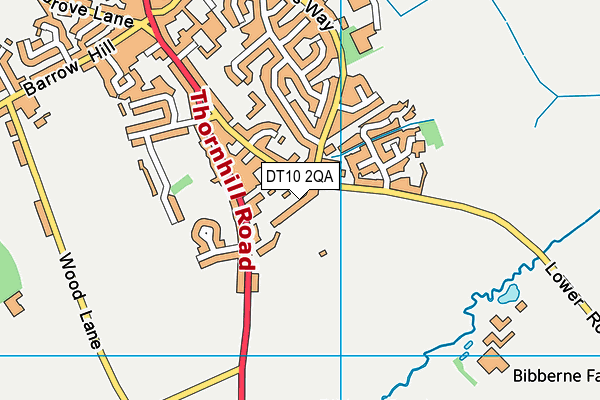 DT10 2QA map - OS VectorMap District (Ordnance Survey)