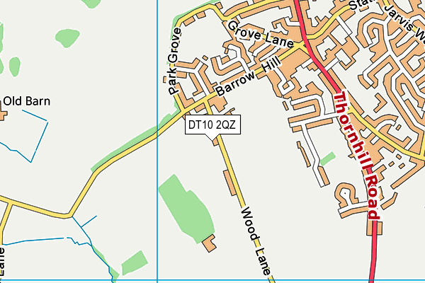 DT10 2QZ map - OS VectorMap District (Ordnance Survey)