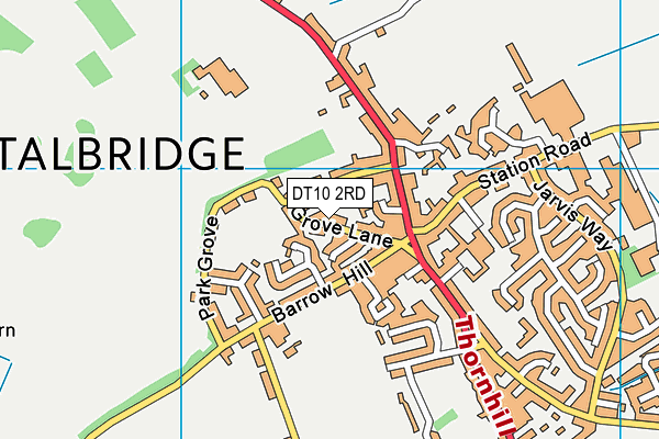 DT10 2RD map - OS VectorMap District (Ordnance Survey)