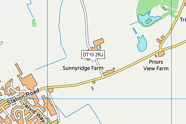 DT10 2RJ map - OS VectorMap District (Ordnance Survey)