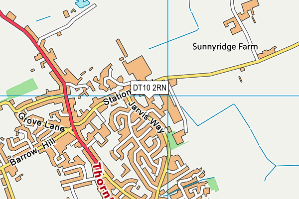 DT10 2RN map - OS VectorMap District (Ordnance Survey)