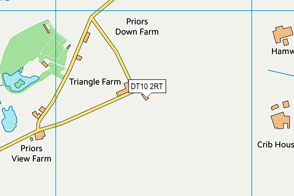 DT10 2RT map - OS VectorMap District (Ordnance Survey)