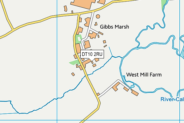 DT10 2RU map - OS VectorMap District (Ordnance Survey)