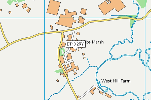 DT10 2RY map - OS VectorMap District (Ordnance Survey)