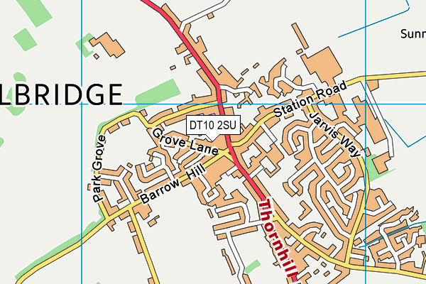 DT10 2SU map - OS VectorMap District (Ordnance Survey)