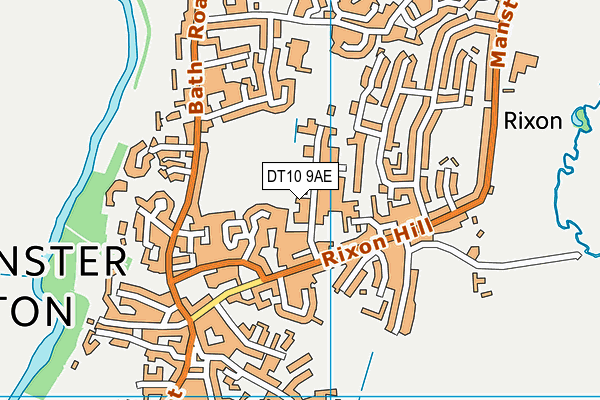 DT10 9AE map - OS VectorMap District (Ordnance Survey)