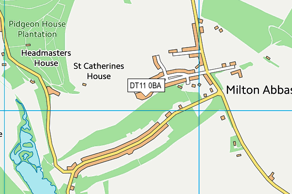 DT11 0BA map - OS VectorMap District (Ordnance Survey)