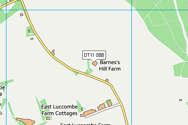 DT11 0BB map - OS VectorMap District (Ordnance Survey)