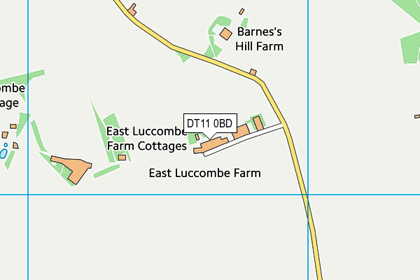 The Luccombe Hub map (DT11 0BD) - OS VectorMap District (Ordnance Survey)