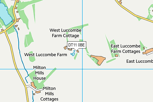 DT11 0BE map - OS VectorMap District (Ordnance Survey)