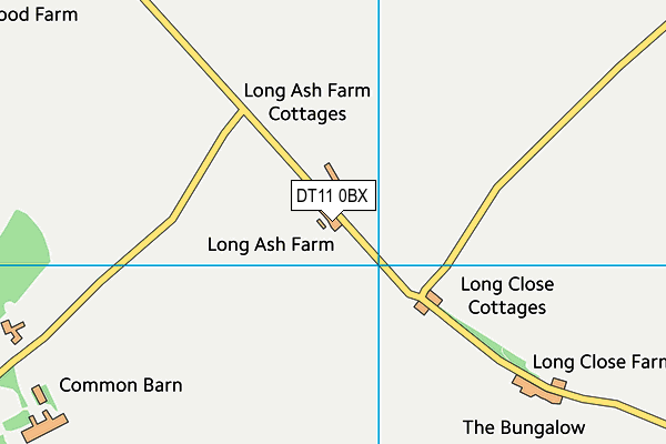 DT11 0BX map - OS VectorMap District (Ordnance Survey)