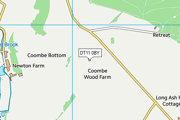 DT11 0BY map - OS VectorMap District (Ordnance Survey)