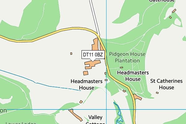 DT11 0BZ map - OS VectorMap District (Ordnance Survey)