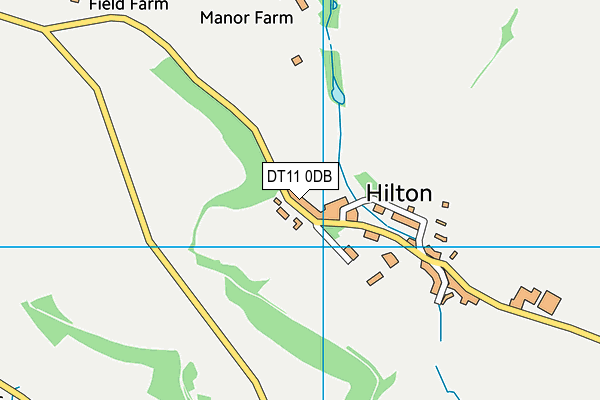 DT11 0DB map - OS VectorMap District (Ordnance Survey)