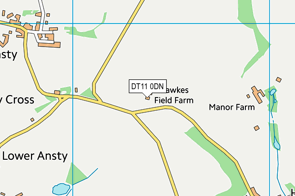 DT11 0DN map - OS VectorMap District (Ordnance Survey)